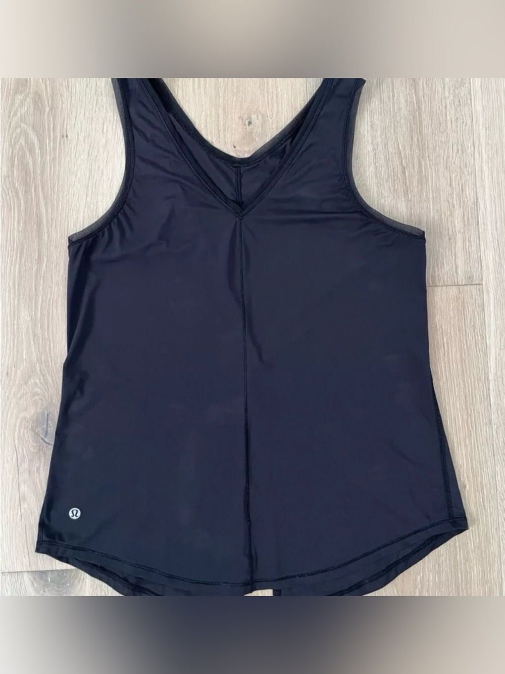 Lululemon Navy with Mesh Trim Split Tie-Back Tank Size 4